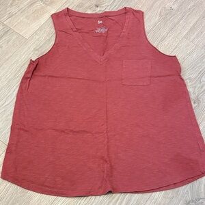 SO Women's V-Neck Tank Top - Brick Red